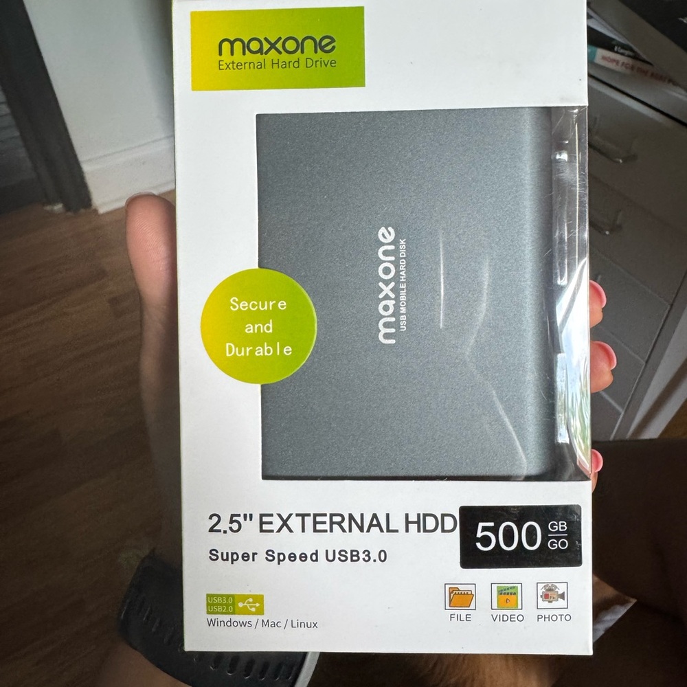 Maxone 500GB External Hard Drive